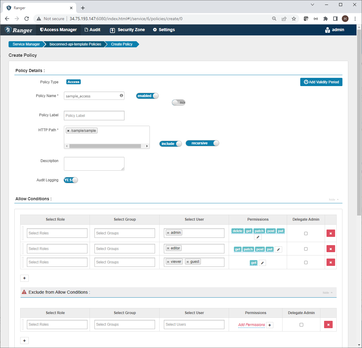 Authorization Service - BioConnect Documents